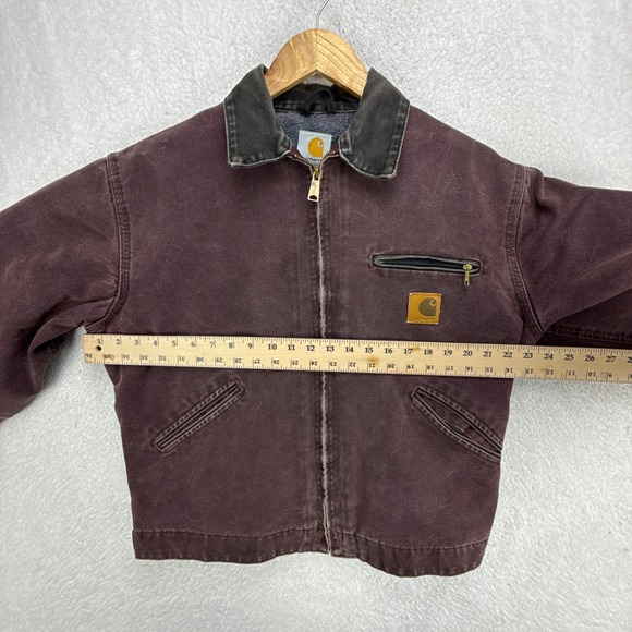 Carhartt Detroit Jacket Blanket Lined Mens Medium J97 BRG Burgundy - Picture 6 of 16
